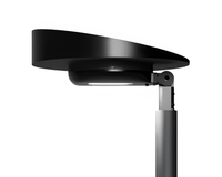 Senti solar all-in-one light side view on mounting arm